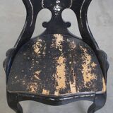 Chaise décorative en nacre de style chinoiserie anglaise du XIXe siècle