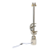 Sculptural lamp in chromed metal, 1970s
