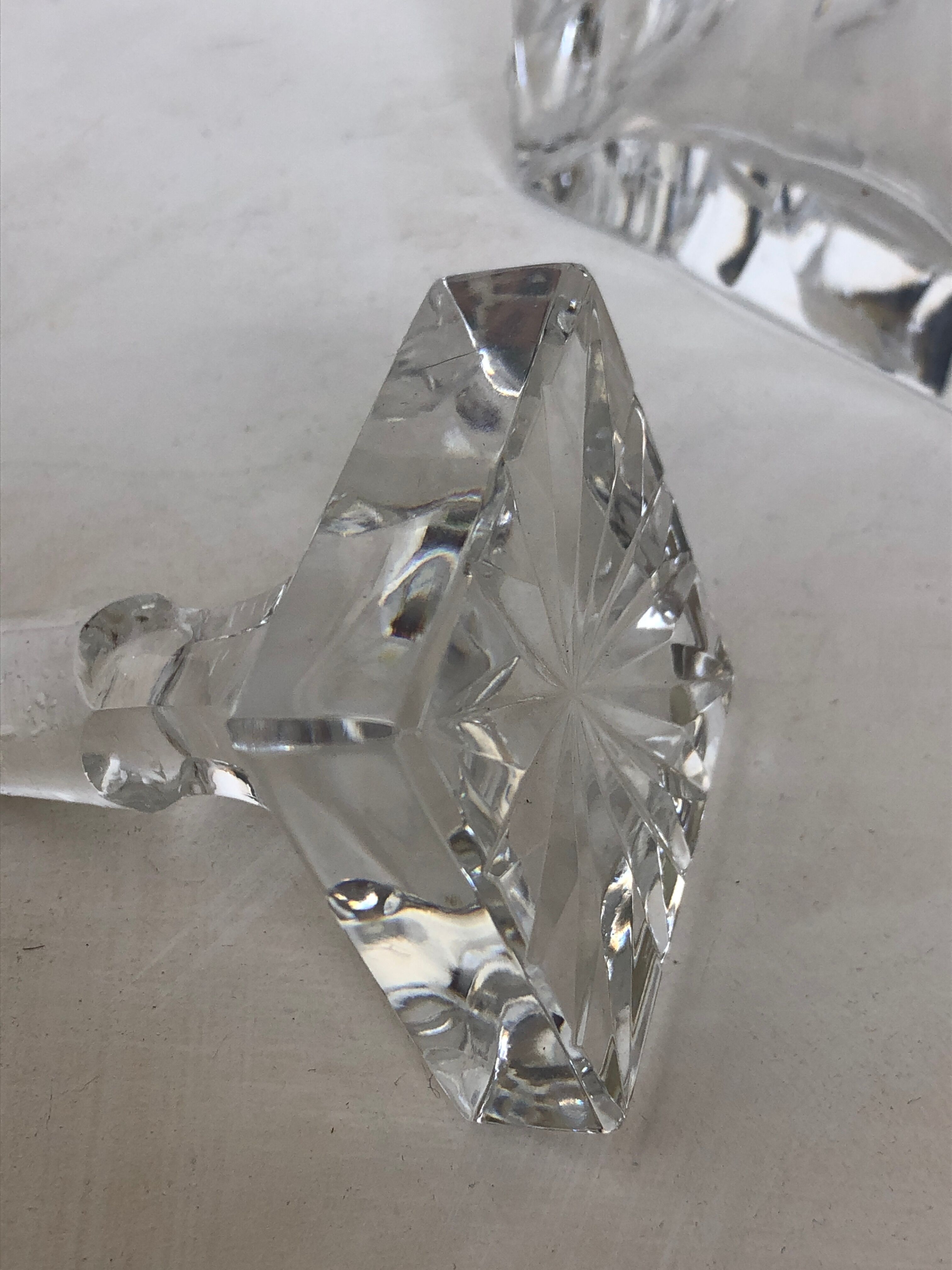 Chiseled crystal carafe