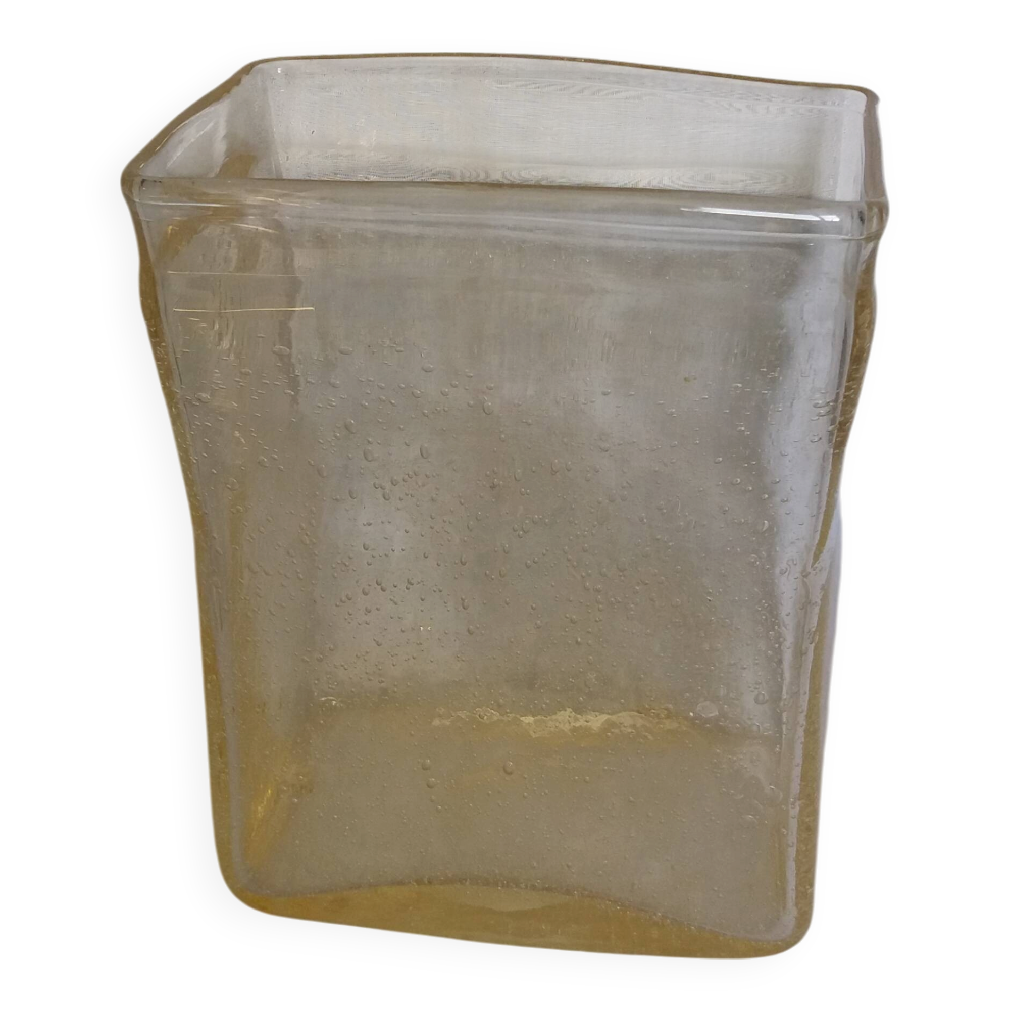 Bubble glass vase