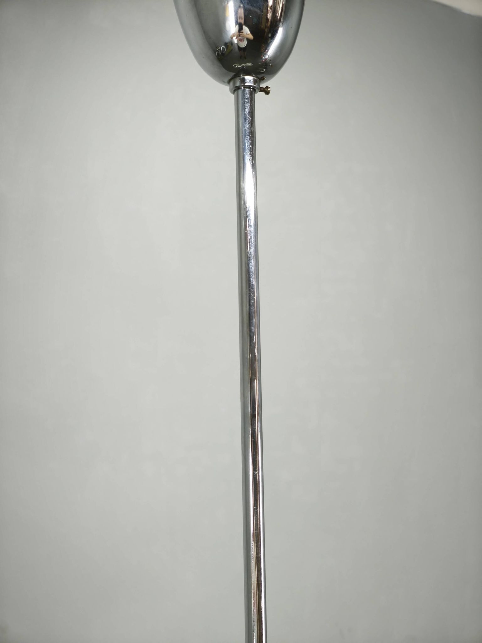 1950s Chrome and Floral Glass Chandelier by Elektroinstala Děčín