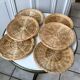 Ensemble de 6 dessous d'assiettes en rotin champêtre