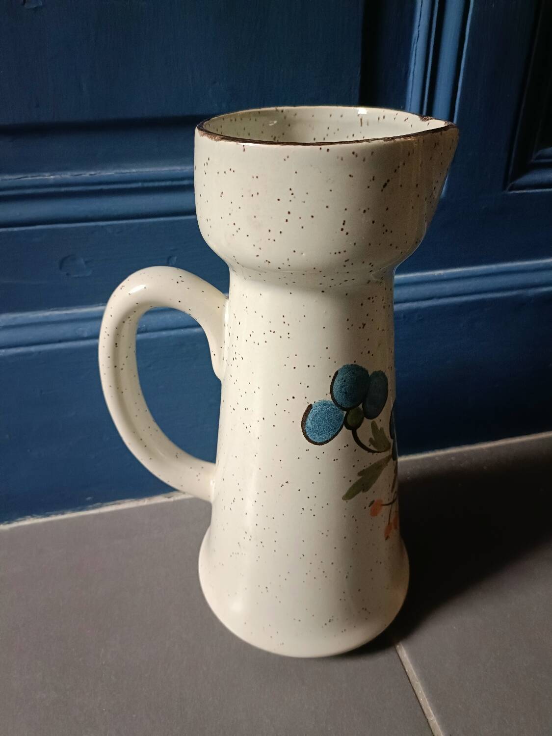 St. Clement blue flower pitcher