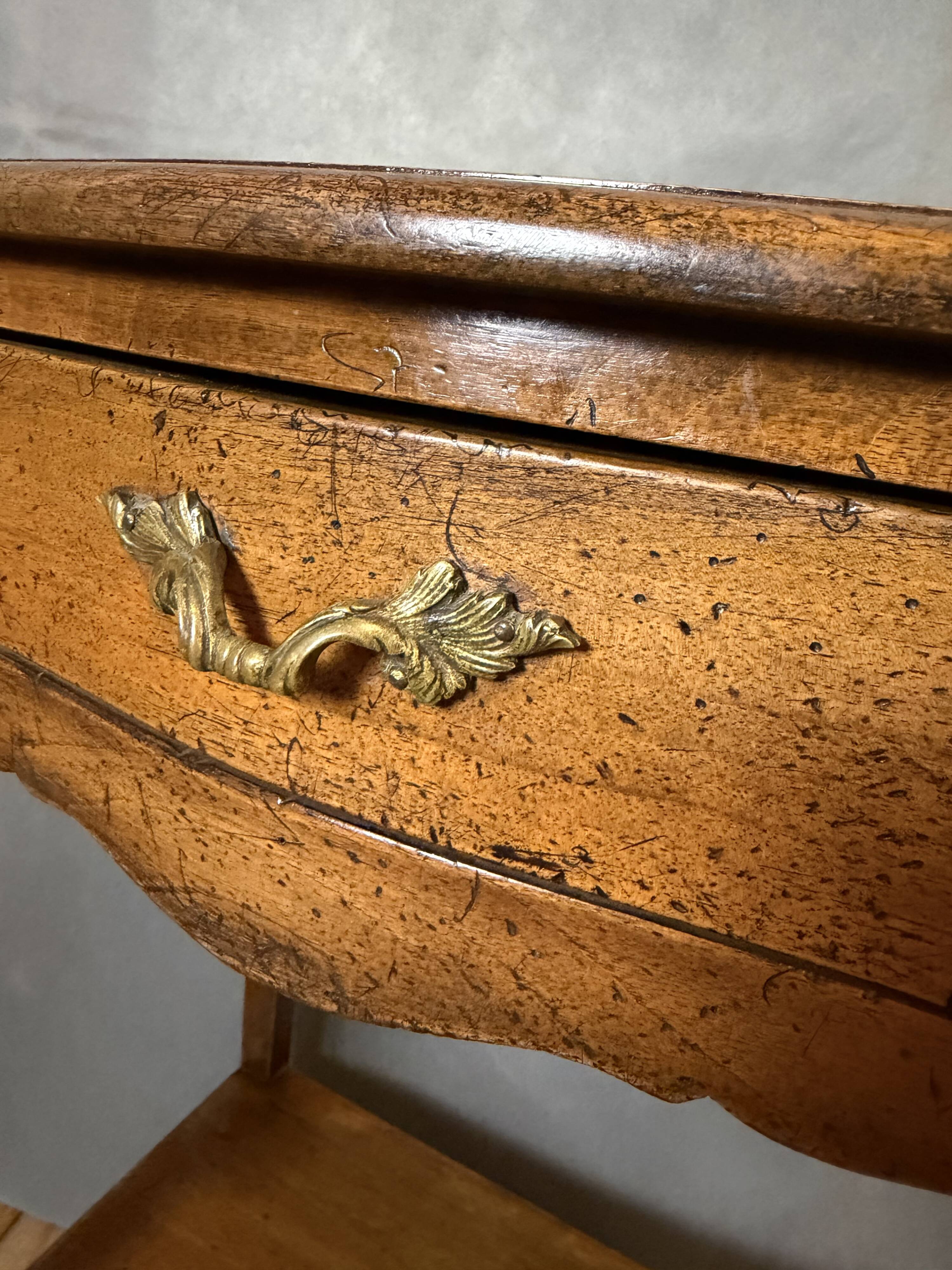 Louis XV style bedside table in cherry wood