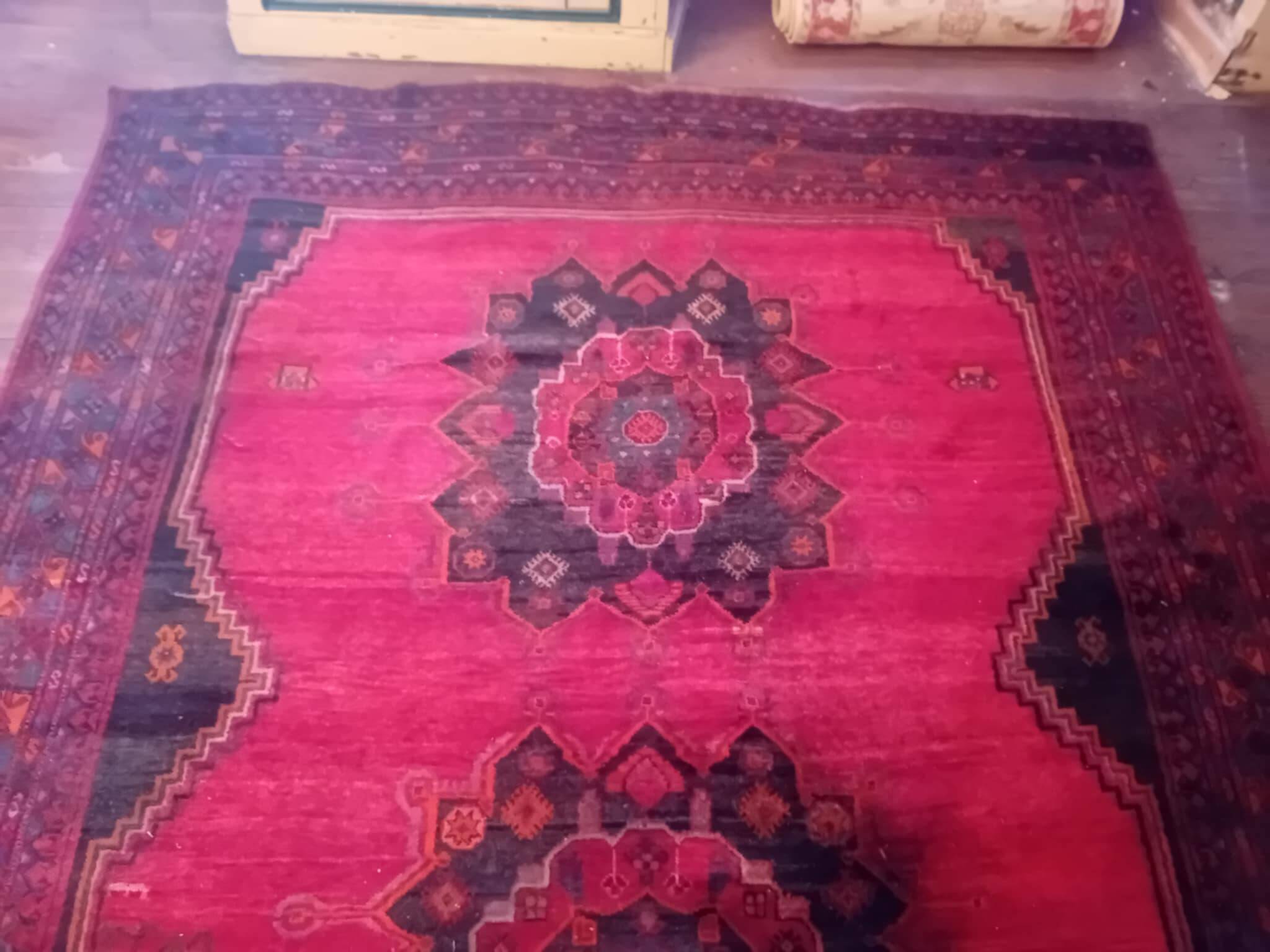 XXL handmade Persian rug 355x283cm