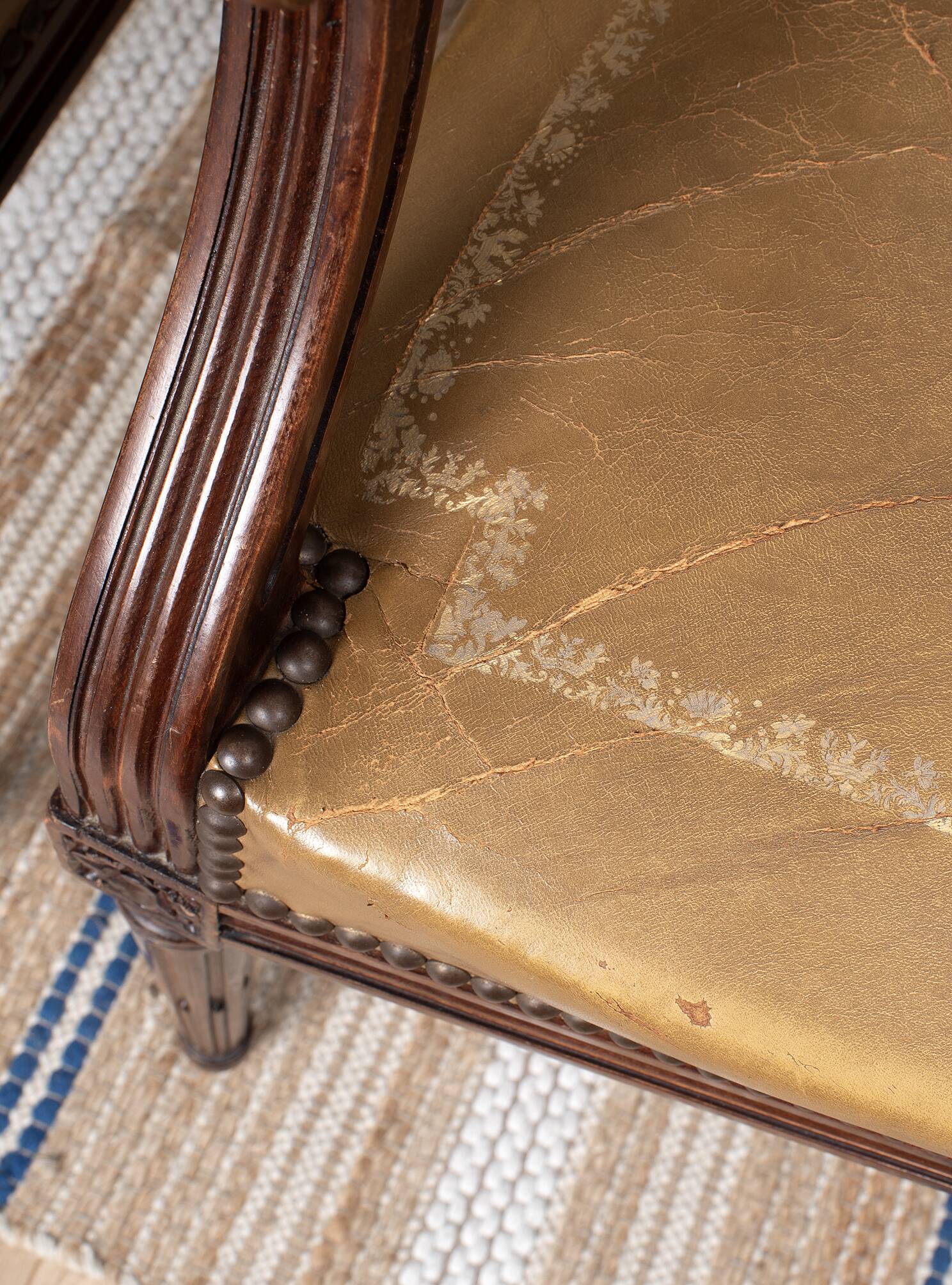 Pair of Louis XVI office armchairs