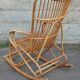 Rocking-chair en rotin , années 50/60