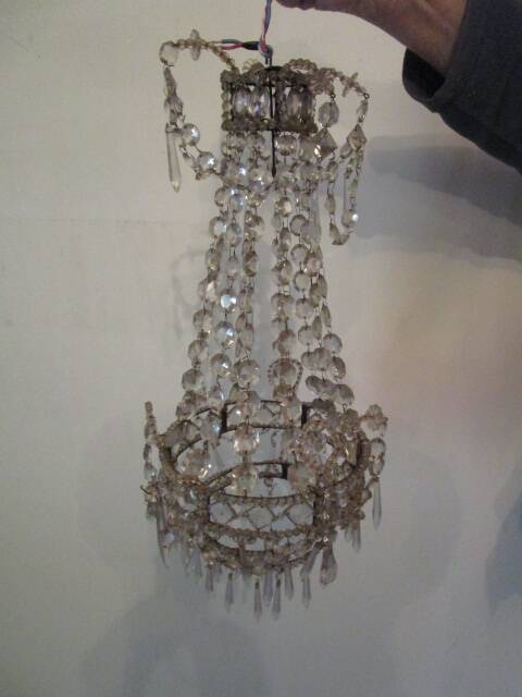 Antique balloon chandelier with tassels