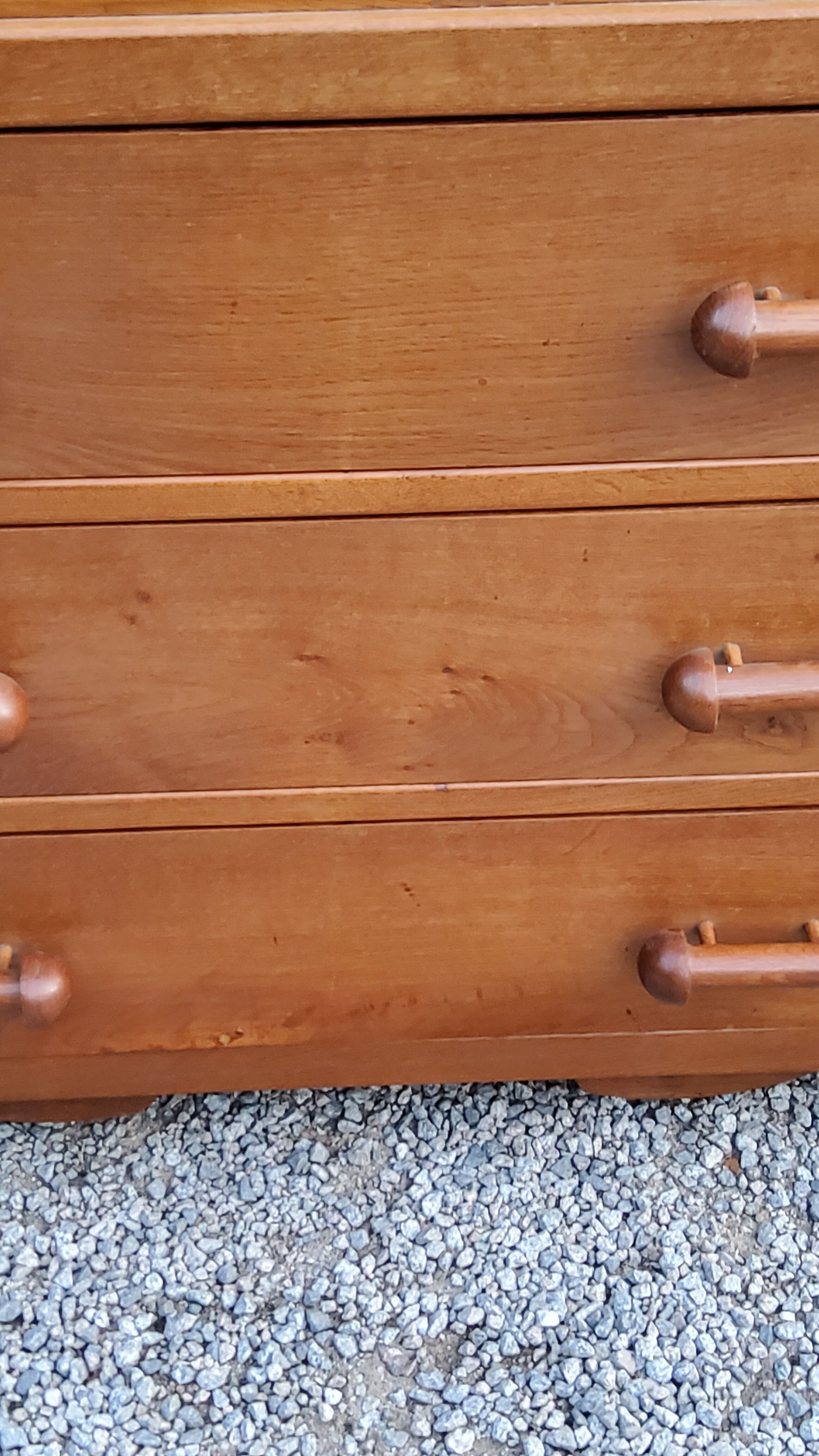 Vintage chest of drawers from the 50s solid oak 3 drawers