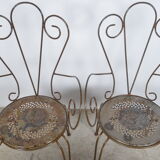 Chaises de jardin en fer forgé
