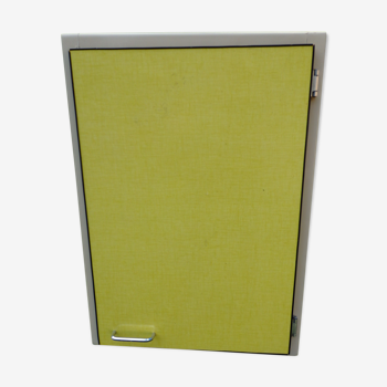 Meuble haut de cuisine formica jaune vintage