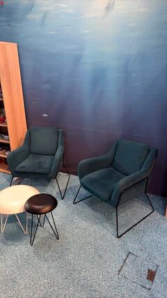Armchair with armrests