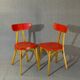 Set of 2 chairs Luterma "banana" 1955 vintage bistro