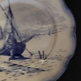 Sarreguemines earthenware plate with Marine decor late 19th century early 20th century