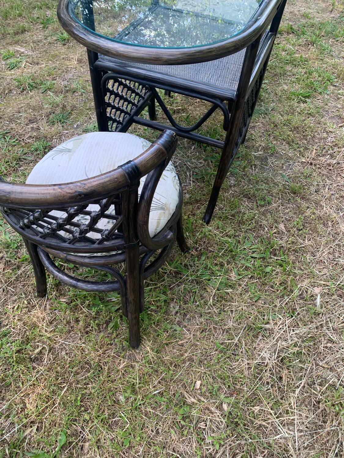Rattan and bamboo garden furniture from the 70s