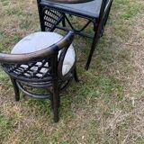 Rattan and bamboo garden furniture from the 70s