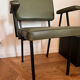 Khaki Scandinavian armchair