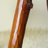 Vintage brutalist wood tree stump side table