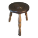 Vintage solid wood tripod stool