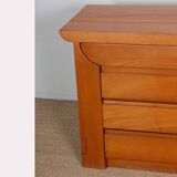 Vintage chest of drawers in solid elm by Luigi Gorgoni, 1970.