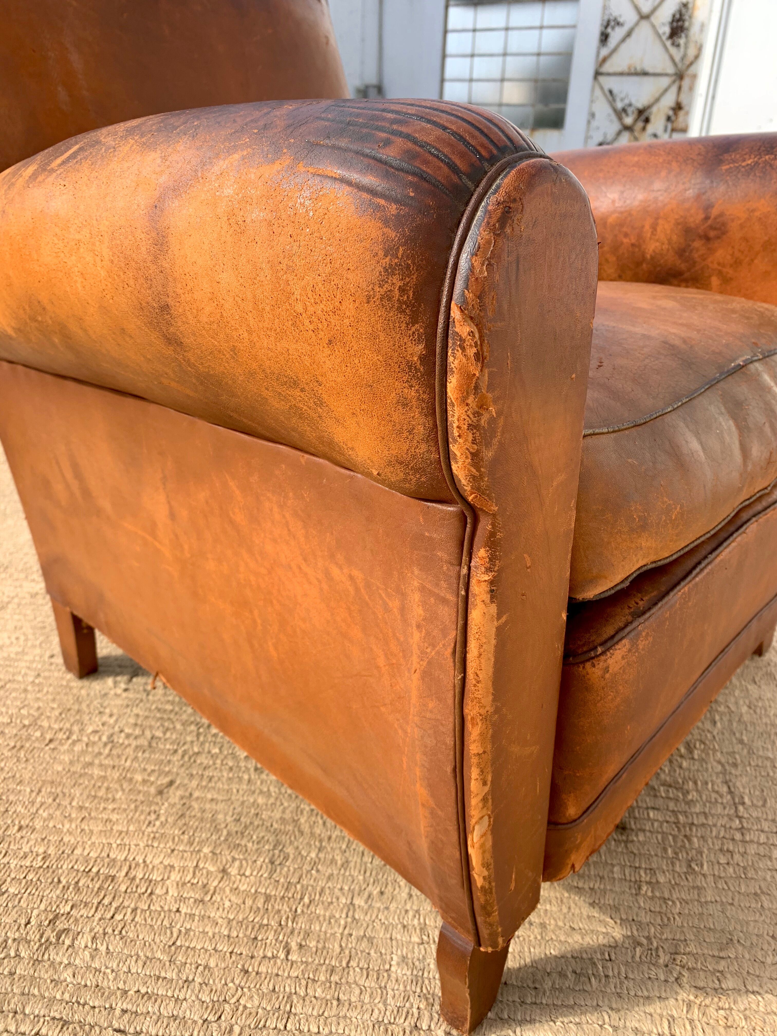 Leather club chair 1930