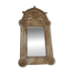 Miroir ancien en bois sculpté – Artisanat indien – Patine authentique