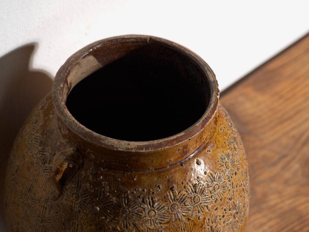 Ancient Chinese glazed stoneware vase – China, circa 1900