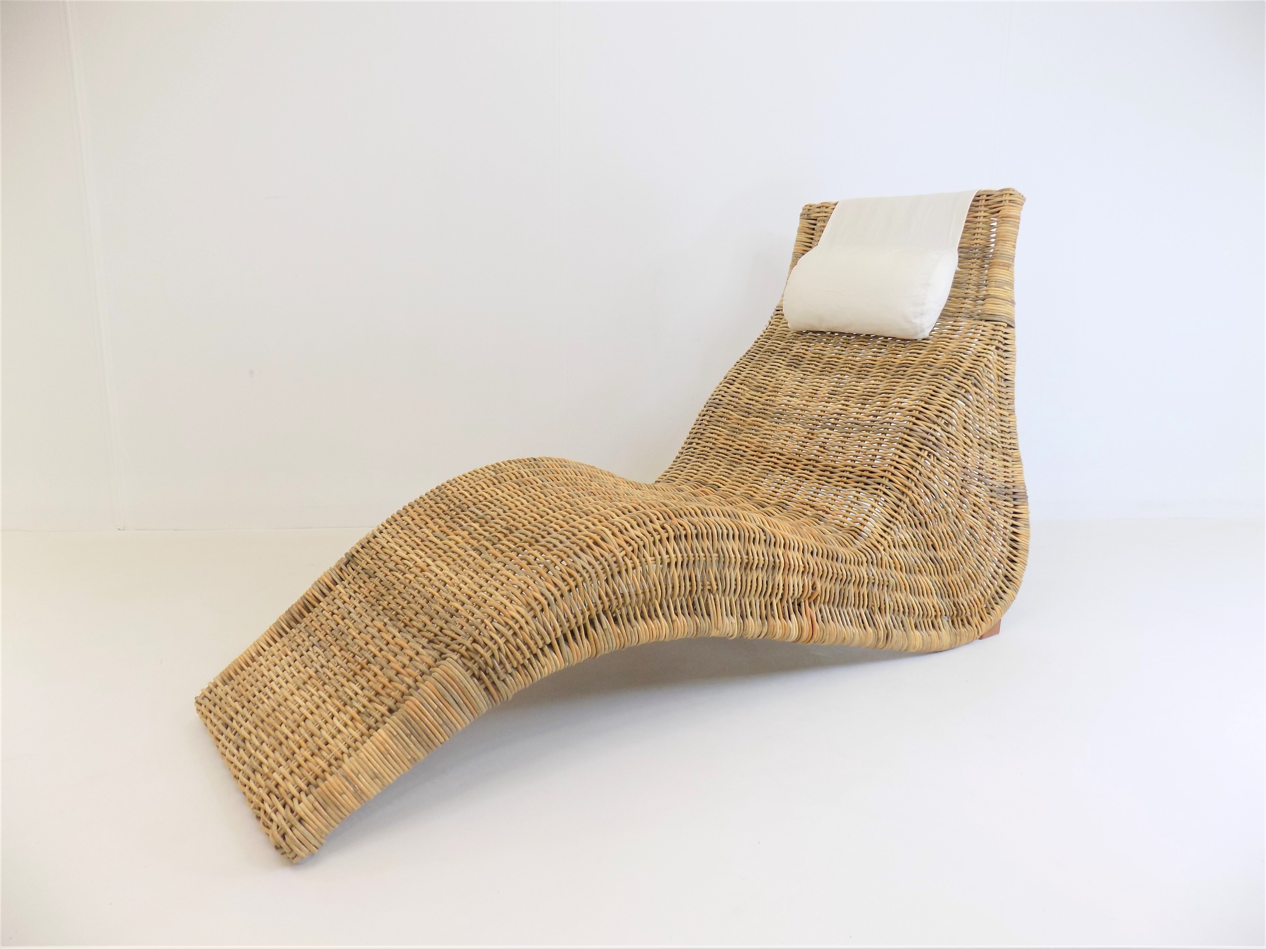 Karlskrona rattan lounger by Carl Öjerstam