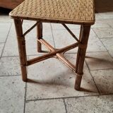 Table de salon de jardin rotin et osier