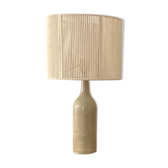 Stoneware and rope lamp