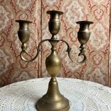 Three-branch chandelier in gilded brass