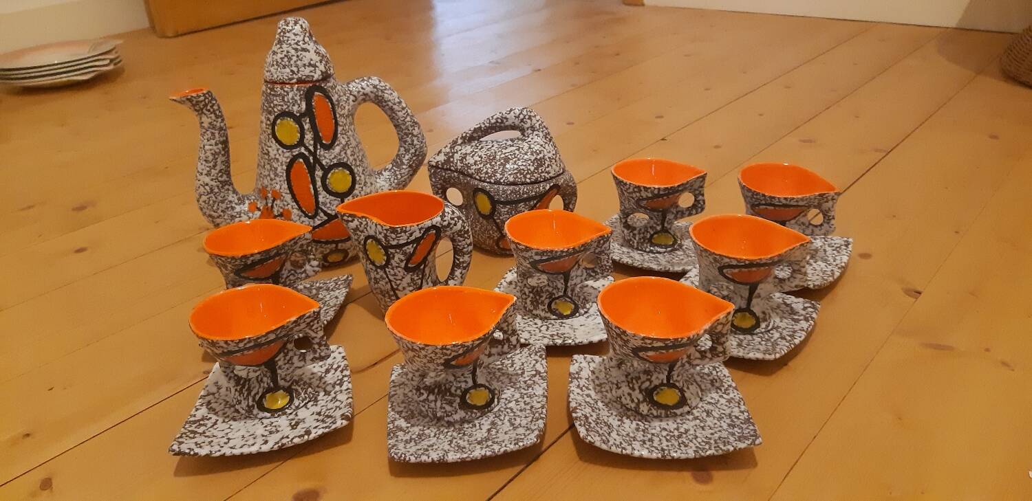 Vintage Vallauris coffee service