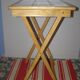 Table pliante en bois et faïence