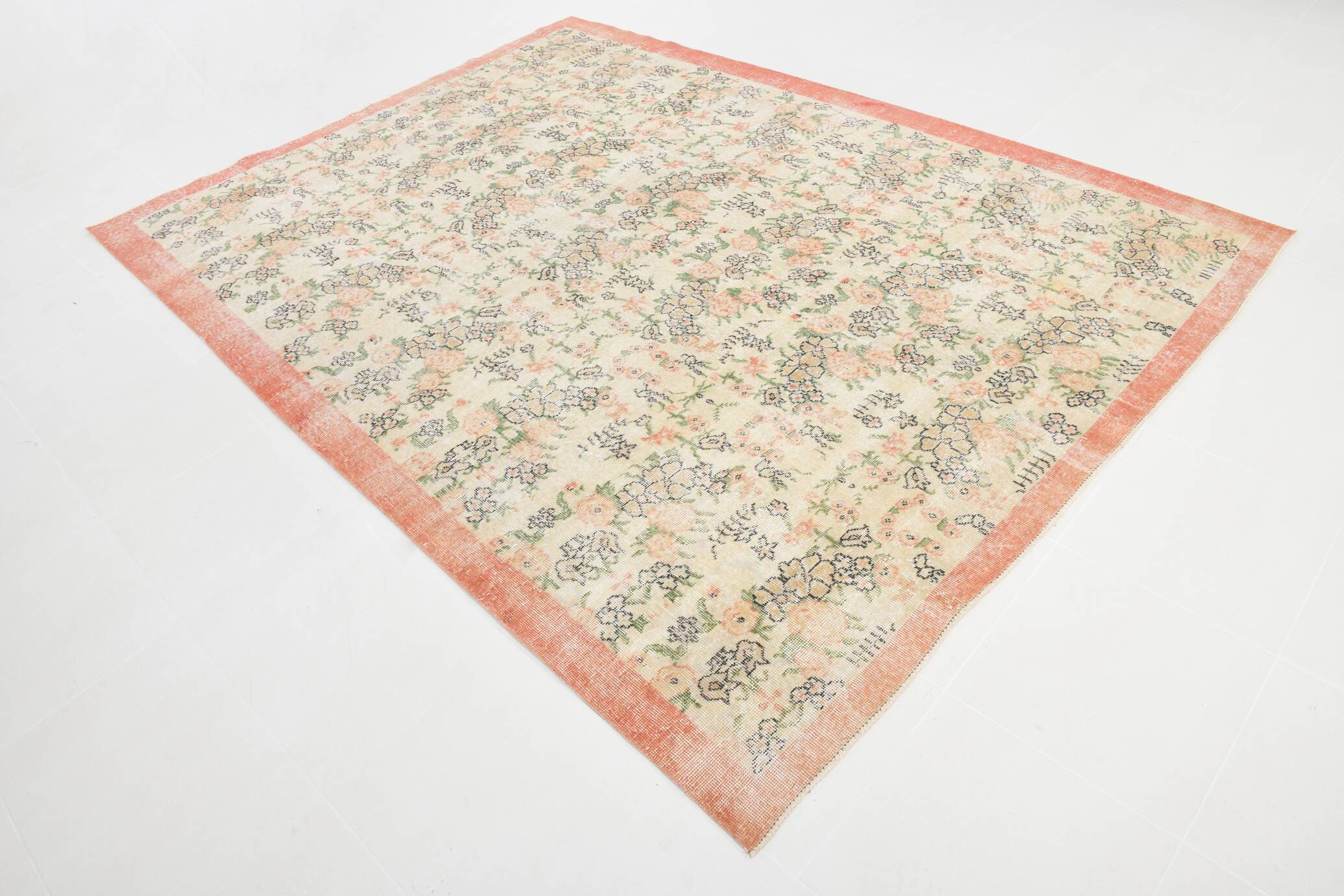 7x10 Floral Persian Rug, 216x295Cm