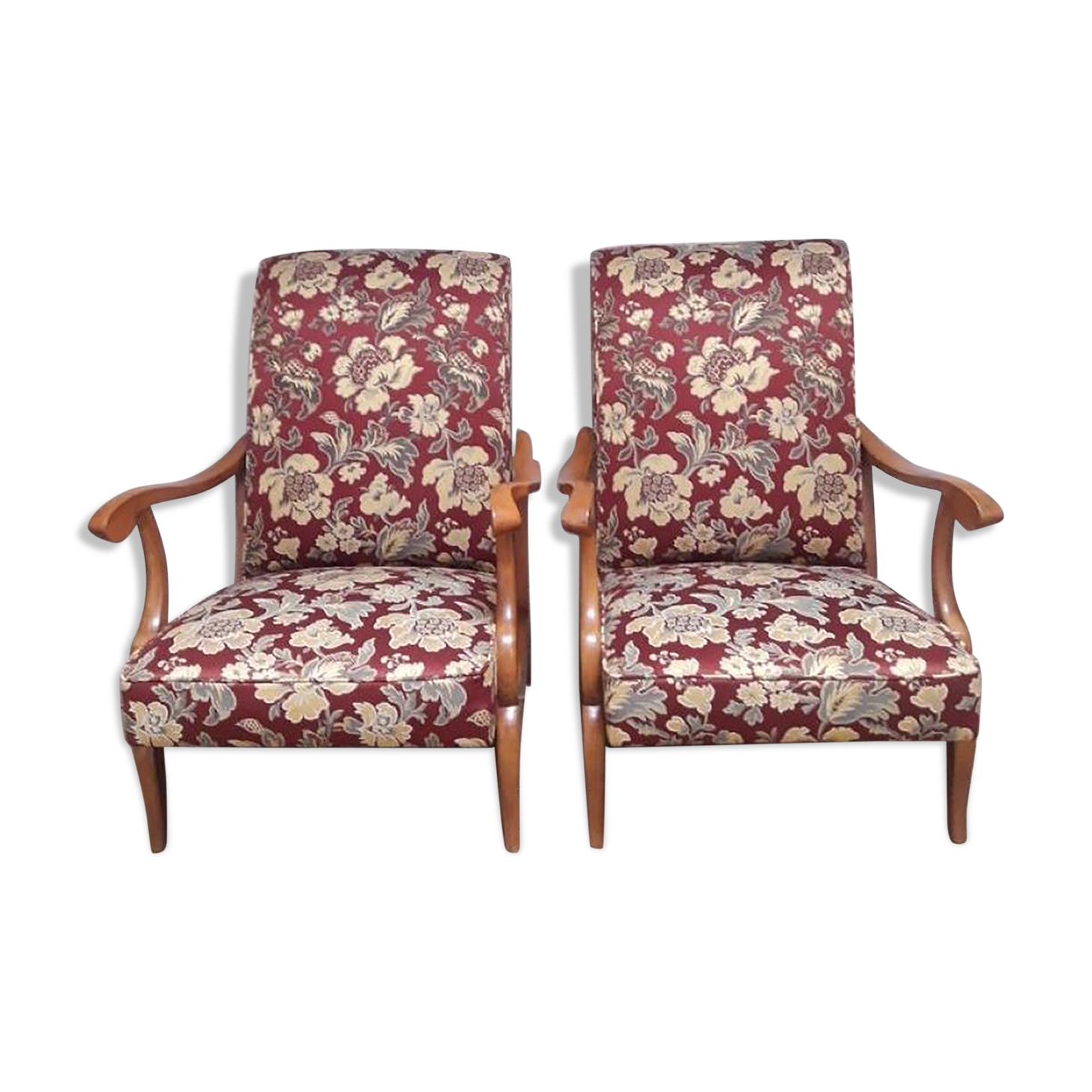 Pair of vintage 1950 armchairs