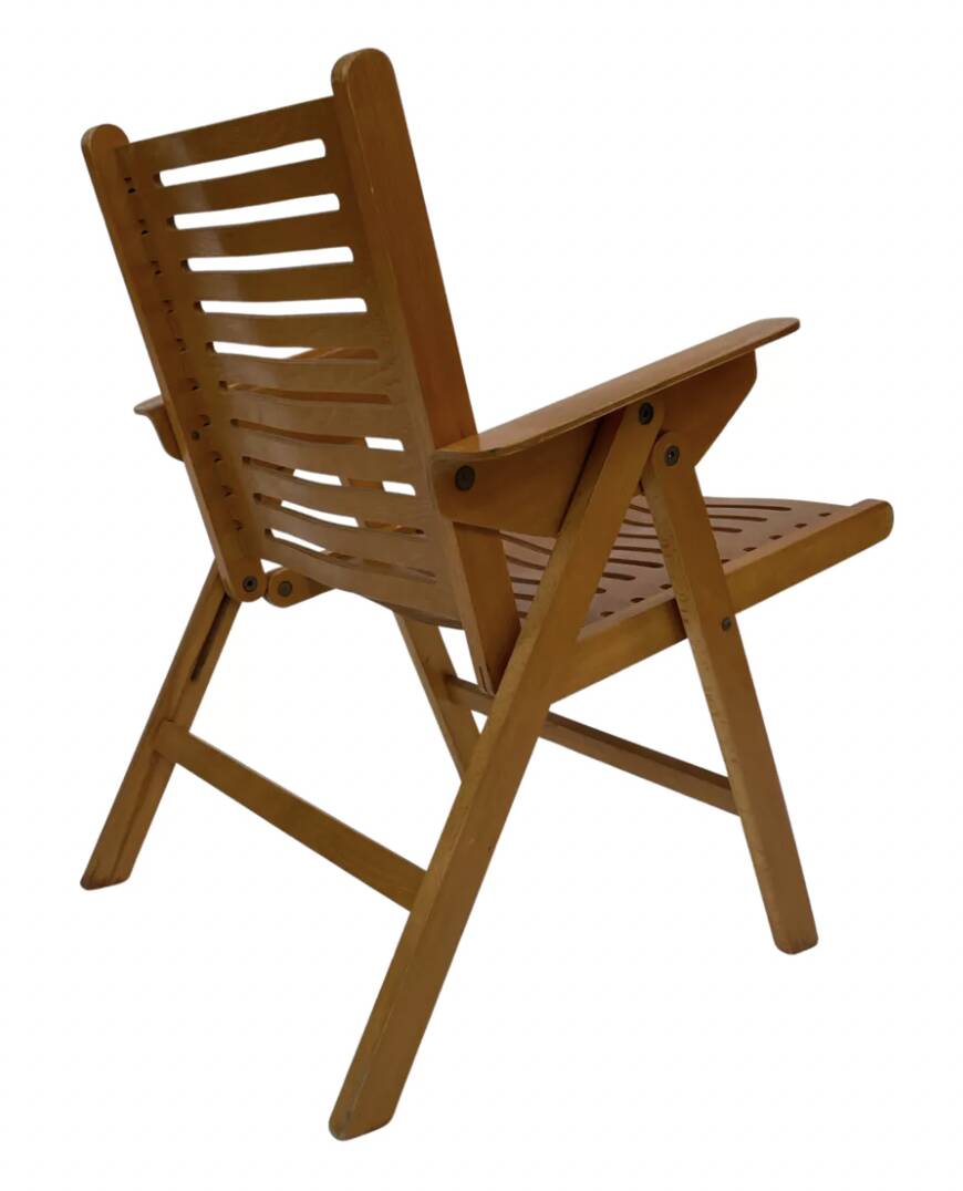 Ensemble vintage de quatre chaises pliantes Rex en contreplaqué, design Niko Kralj, 1950