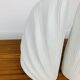 Pair of white ceramic coral vases, bookends