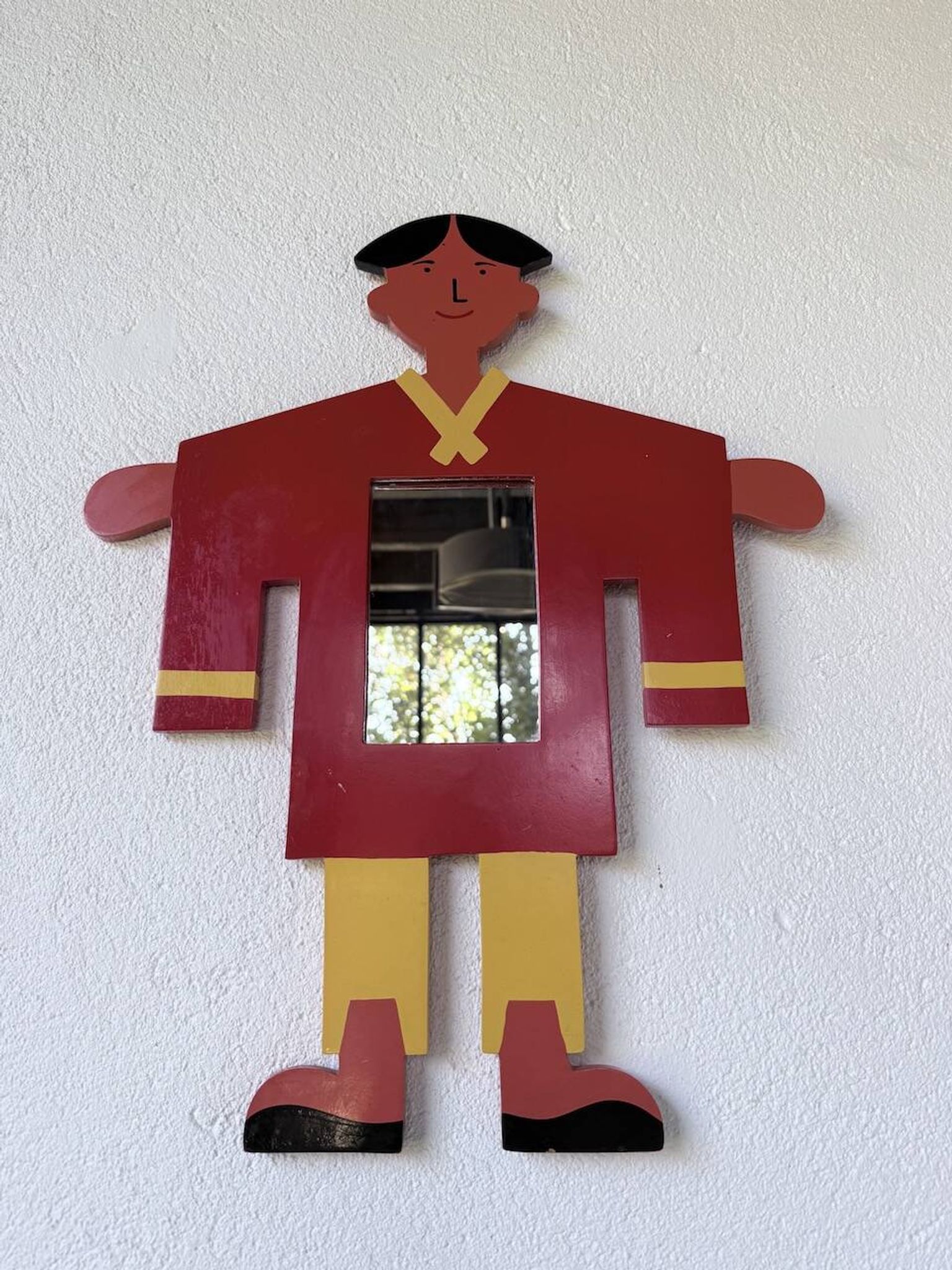 Child's character painted wooden mirror