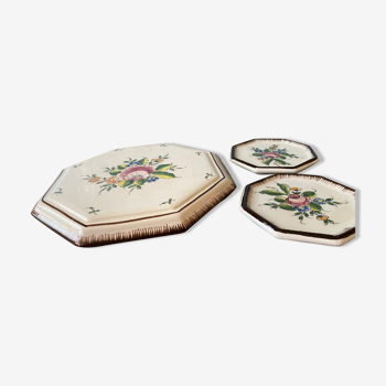 Dessous de plat vintage et 2 dessous de bouteilles assortis