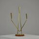 Brass and Teak Candelabra by Gunnar Ander for Ystad-Metall, Sweden, 1950s