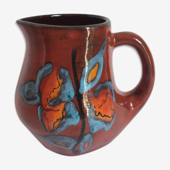 Ceramic pitcher signed "Bresse" in the 1960s