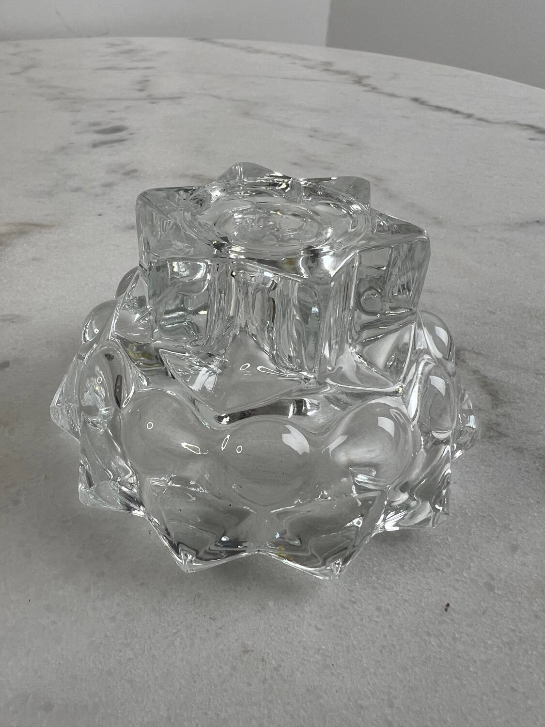 Glass candlestick