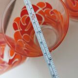 verres à fleur oranges années 70