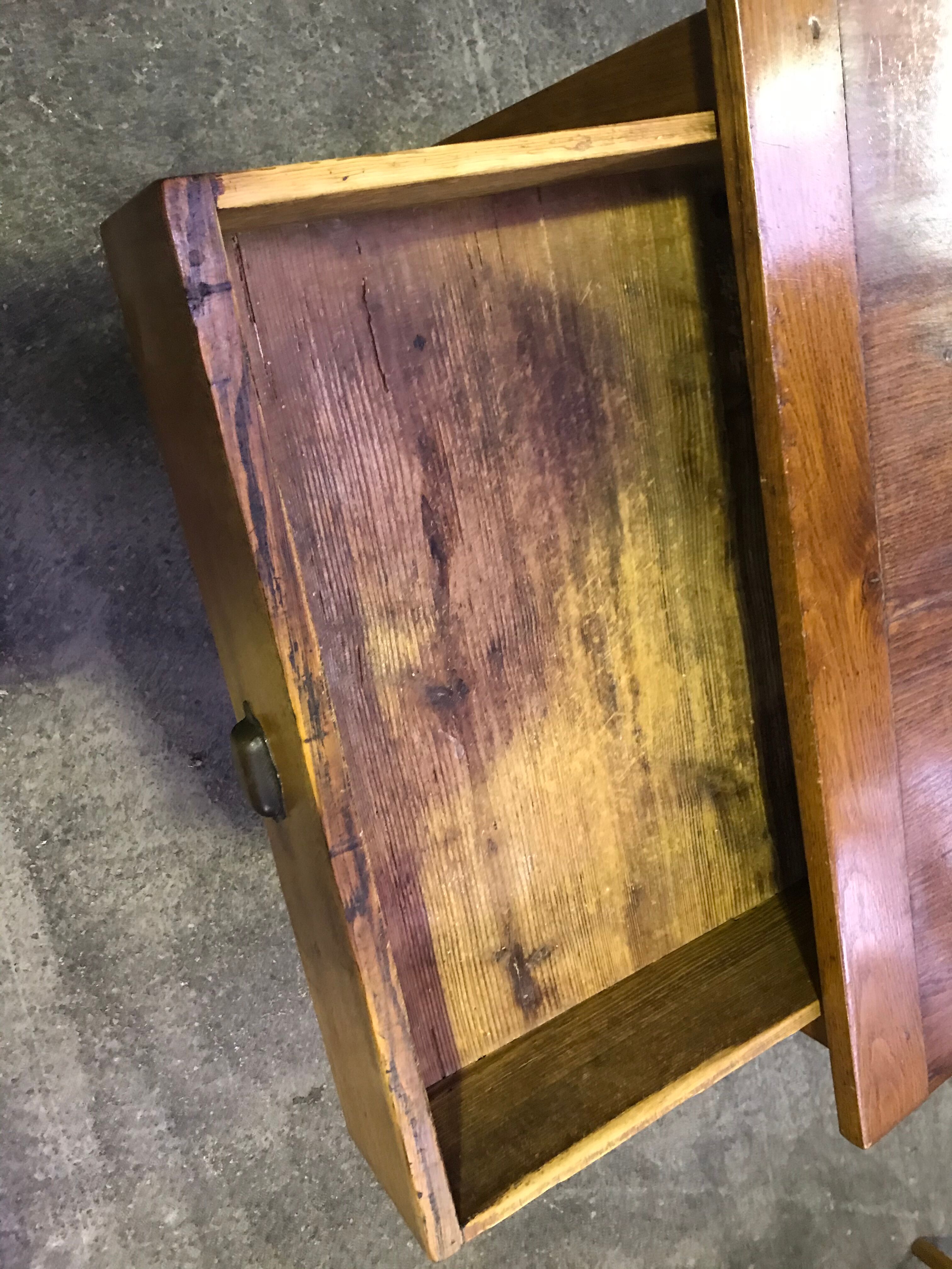 Farm table in solid oak enhanced 19th