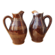 Pair of Renault sandstone pitchers pourers of the 7 dwarfs