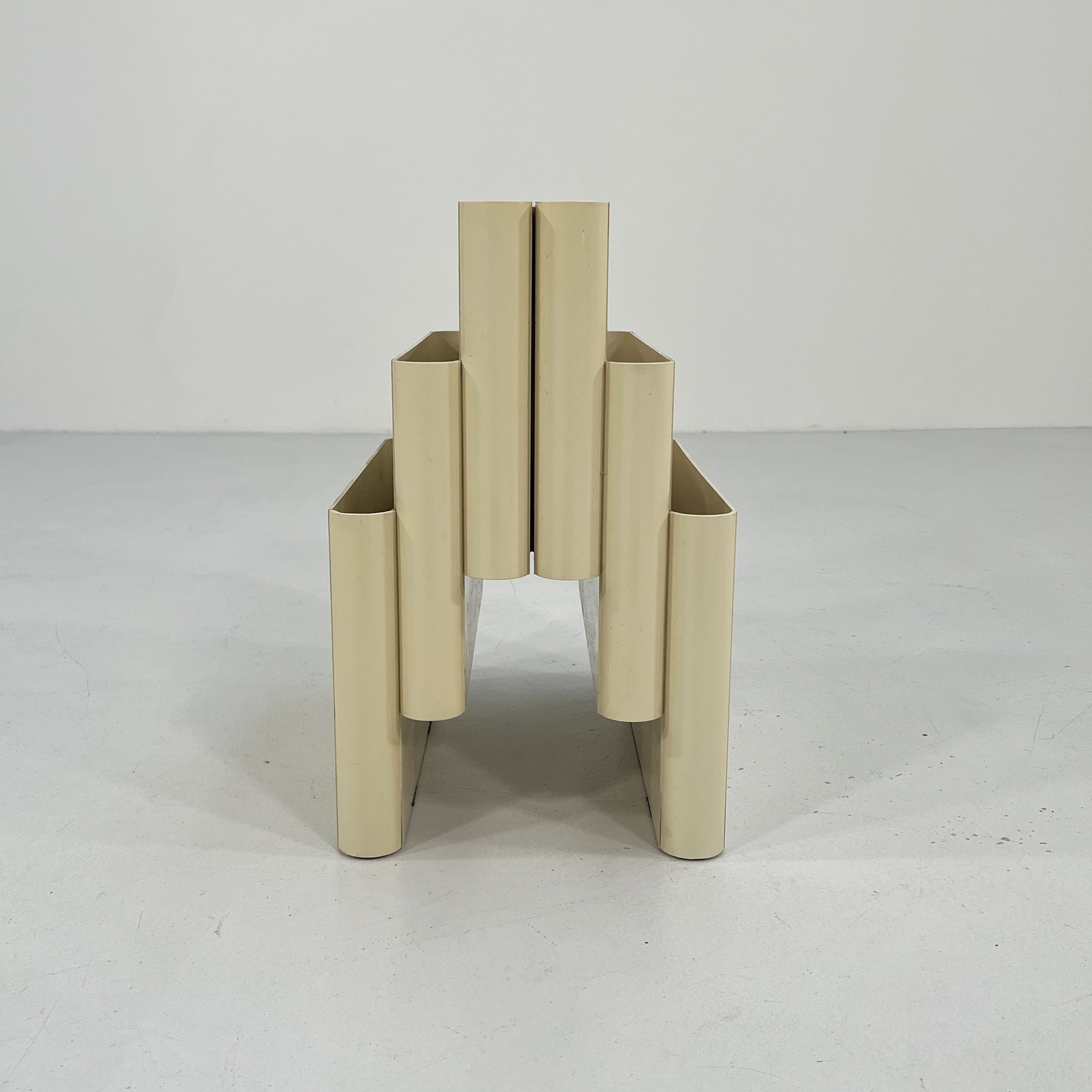 Porte-magazines beige par Giotto Stoppino pour Kartell, 1970