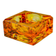 Orange ice cube ashtray by Antonio Imperatore, Murano glass, Italy, 1970