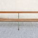 Large vintage 1950's "stella" school bench with backrest, adult height