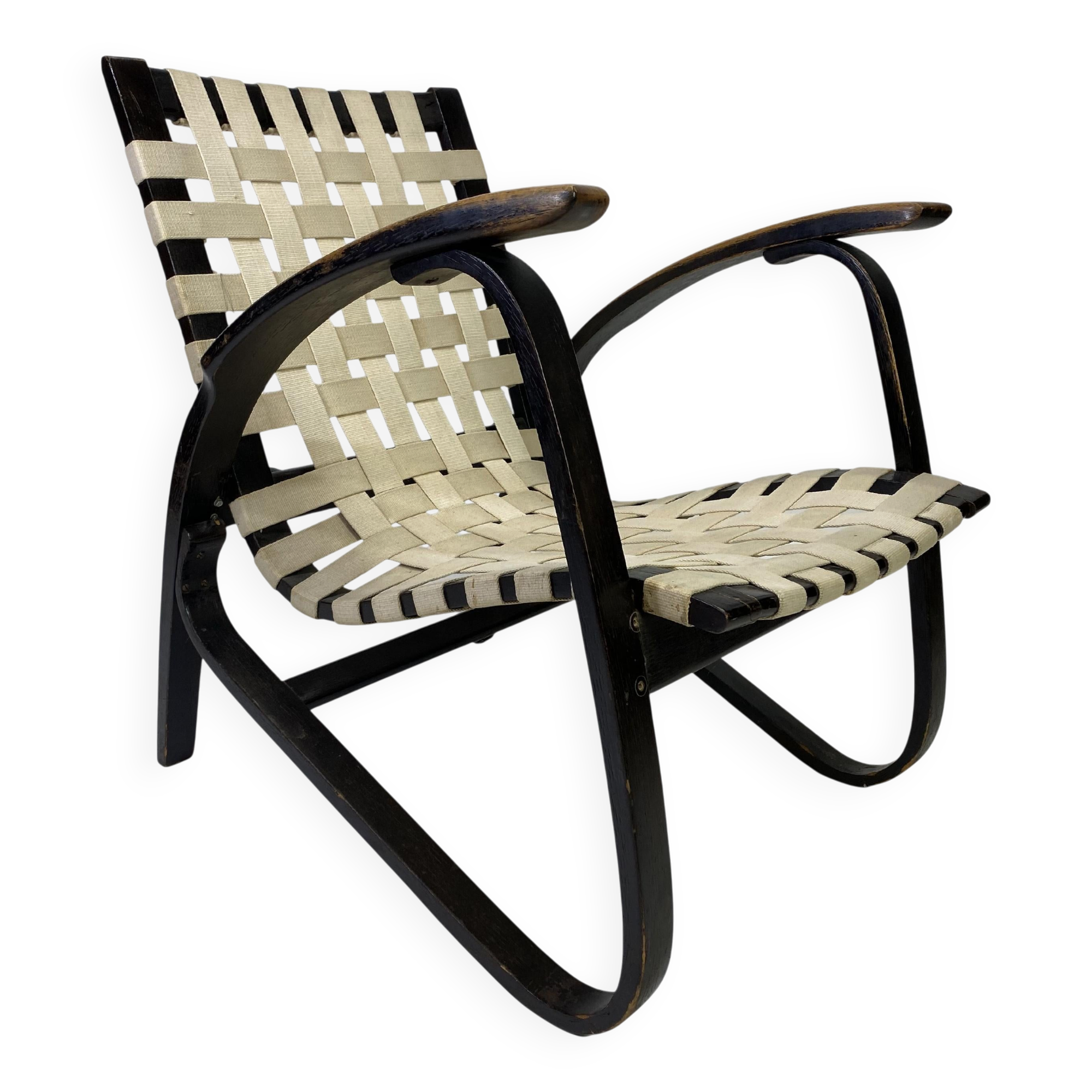 Fauteuil lounge noir par Jan Vanek