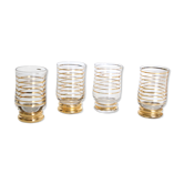 Liquor glasses, 4 glasses, art deco